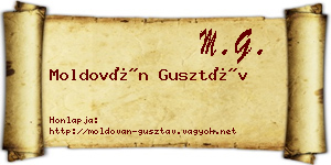Moldován Gusztáv névjegykártya