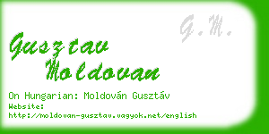 gusztav moldovan business card